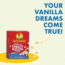 Sun-Maid Vanilla Yogurt Coated Raisins - (6 Pack) 1 Oz Snack-Size Box - Yogurt Covered Dried Fruit For Lunches And Back To School Snacks - Vanilla-1 Ounce (Pack of 6) - 查看 3