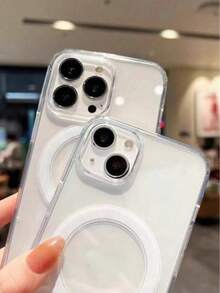 Clear Magnetic Phone Case, Classic Design - Wireless Charging Compatible - Shockproof & Anti-Yellowing - Designed For 17, 16, 15, 14, 13, 12, 11 Pro And Pro Max, Scratch-Resistant, Durable, Slim & Lightweight - Transparent - View 3