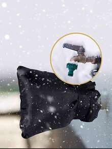 1 pieza Cubierta para grifo de exterior para protección contra congelación en invierno, Cubierta protectora multifuncional para grifo de exterior a prueba de agua y anticongelante - Tapa anticongelante para grifo exterior - Ver 2