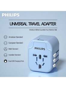 PHILIPS 出國轉換插頭轉換器/國際旅行插座轉換器/英歐美澳標德國日本新加坡韓國香港適用 - 多色多規格 - 查看 16