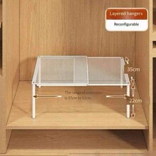Estantería de almacenamiento ajustable y expandible de uso pesado - Unidad de estantería de metal apilable que ahorra espacio, superficie pulida, sin necesidad de montaje. Ideal para cocina, dormitorio, organización de escritorio, estantería de almacenamiento, estantería multiusos, organizador, estantería de cocina, accesorios de cocina, estantería para zapatos, estantería de almacenamiento, estantería montada en la pared. - Blanco - Ver 9