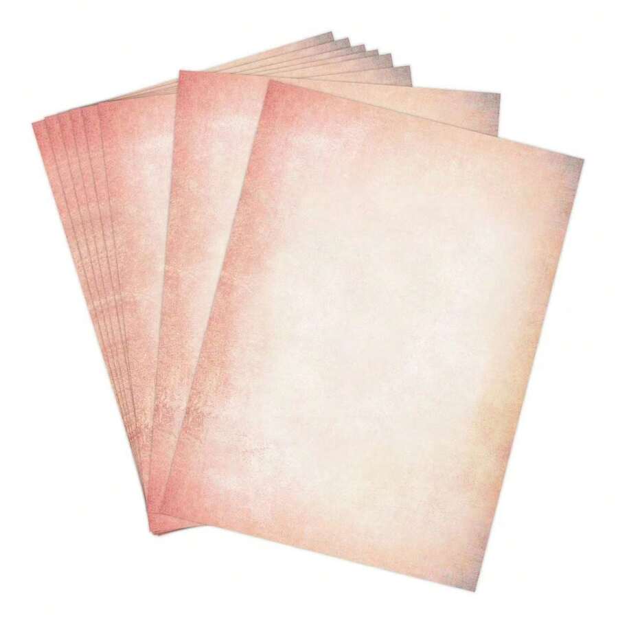 New Blank A4 Double-Sided Letter Paper, DIY Handwriting, Scrapbooking, Vintage Printing Paper - Pink Material Paper - View 1