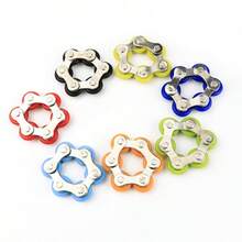 2pcs/4pcs/6pcs Bicycle Chain Decompression Toy, Transformable Iron Chain Stress Relief Fidget Toy For Adults - Multicolor - View 3