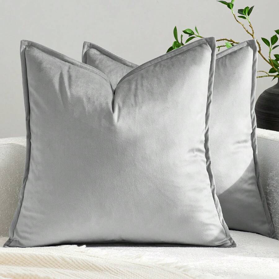 1pc Solid Cushion Cover Without Filler