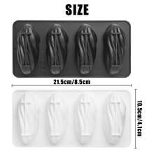 4-Cavity Pistachio Mousse Cake Mold, Silicone Chocolate Dessert Mold, Baking Tools, Kitchen Baking Supplies, Party Dessert Baking Tools - Multicolor - View 2