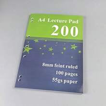 200/400页 A4 活页笔记本，学生练习本，简易草稿本，书写流畅无墨，活页笔记本，计划日记，个人日记，预算计划本，学习用品，办公用品，学习用品和办公用品 - A4 - 查看 12
