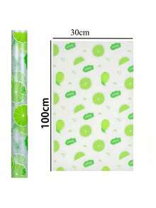 200cm & 100cm Trimmable Waterproof Refrigerator Mat - Moisture-Proof, Anti-Slip, Washable, Reusable. Made Of EVA Material With Cute Lemon Pattern, Ideal For Lining Inside Refrigerator, Adding Kitchen Decor. - Multicolor - View 11