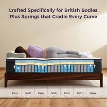 12 Inch Memory Foam Mattress, Pocket Sprung Hybrid,Orthopaedic Pressure Relief Motion Isolation,Medium Firm,Zoned Support, Zero Pressure,Mattress In A Box - Purple - View 6