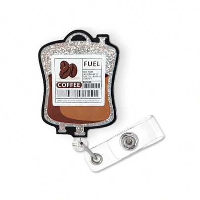 1pc Assorted ID Badge Reel, Retractable Badge Reel, Shiny Badge Holder With Rotating Clip, Leopard Heart Nurse Badge Reel, Medical Assistant Sleeve Clip, Cute Strawberry Sleeve Clip, Retractable ID Card Holder For Women, Office Supplies Gift For Nurses, LPNs, RNs, Teachers, Caregivers, Coworkers