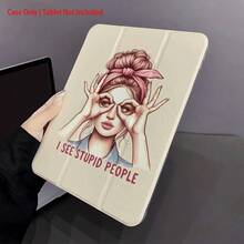 1 Ốp lưng in hình hoa hướng dương và bé gái, có ngăn đựng bút, chân đế đa góc, chức năng tự động bật/tắt màn hình, chất liệu TPU mềm dẻo bảo vệ - Tương thích với iPad thế hệ thứ 10 10.9 inch 2022 / Air 13 (M3 2025) / Air 11 (M3 2025). Tương thích với SAMSUNG, tương thích với . - Nhiều màu - Xem 2