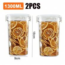 Contenedor sellado al vacío para granos de café, tanque sellado, tarro eléctrico al vacío, caja de almacenamiento de cereales y arroz, recipiente sellado a prueba de humedad - Caja de 2 unidades de 1300 ml - Ver 12