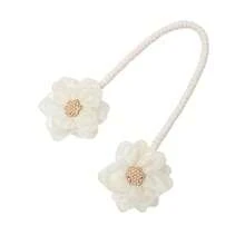 1/2 Stück realistische Rosenblumen Vorhanghalter, Vintage romantische Vorhangseile, lebensechte florale Vorhanghalter, elegantes Design, ohne Bohren erforderliche dekorative Vorhangaufhängung, geeignet für Schlafzimmer, Wohnzimmer, Hochzeit, Jahrestag Dinner Dekoration, Gartenstil - Verschiedenfarbig - Übersicht 16