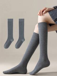 1/2 Đôi tất cao đến bắp chân phong cách Y2K cổ điển dành cho nữ, đa năng và tôn dáng, tất cao đến đầu gối JK, tất đen kiểu Gothic Harajuku, phong cách đường phố thời trang, nhẹ và thoáng khí cho mùa xuân, hè, thu, phong cách học đường. - Nhiều màu - Xem 6