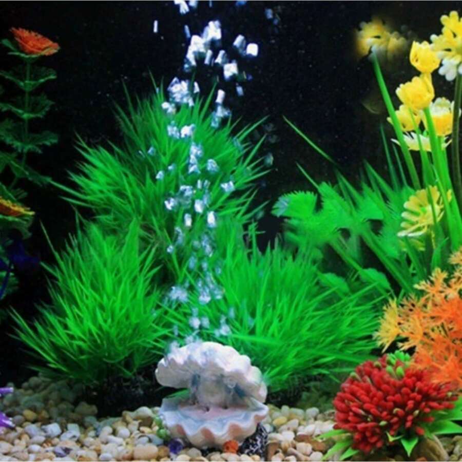 Aquarium Vulkan-förmige Dekoration mit Luftstein, Fischbecken Blasenerzeuger, Aquarium Blasengenerator