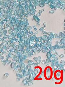 20-50g Colorful AB Transparent Colored Decorative Glass Crushed Stones, Asymmetrical Shape DIY Decoration Materials - Multicolor - View 11