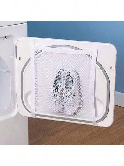 Durable Mesh Shoe Washing Bag With Elastic Cord For Sneakers, Clothes, Delicate Laundry, Travel And Home Use, Reusable Storage Organizer Bag