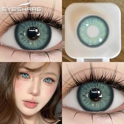 Eyeshare 1 Pair Color For Eyes Big Eye Lenses Blue Lenses Green Soft Lens Brown Contacts Gray Pupils Yearly Use