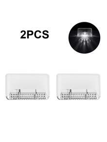 Luces solares para valla y escaleras, luces LED de ambiente nocturno, fácil instalación, adecuadas para vallas, escaleras, senderos, patios y jardines, hoteles, decoración de iluminación paisajística - Talla única para todos - Ver 13