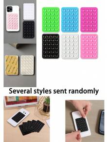 1pc Silicone Suction Cup Phone Case Stand, Octobuddy Sticky Phone Holder, Suitable For Smartphones - A - View 3