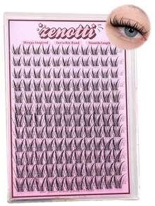 卡通风格假睫毛簇，精致假睫毛簇，自然动漫风格单簇假睫毛，兔兔仙子型尖刺单根假睫毛簇，无痕带，水润效果，DIY假睫毛，CC卷翘，10-16毫米 - D - 查看 1