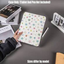 Ốp lưng acrylic trong suốt cao cấp hình chữ Y gập ba tầng họa tiết sao cầu vồng. Đặc điểm của ốp bảo vệ máy tính bảng: Thiết kế chân đế gập ba hình chữ Y, Chức năng tự động bật/tắt màn hình thông minh, Bảo vệ toàn diện, Chất liệu khung thân thiện với da, Khung chống rơi có túi khí, Chân đế đa góc, Mặt lưng acrylic trong suốt, Khe cắm bút chì tích hợp, Các đường cắt chính xác, Nhẹ và dễ mang theo. Tương thích với iPad Mini4/5, Mini6/7, 5/6/8, Air1/2/3, 10.2/10.5 inch. - Nhiều màu - Xem 4