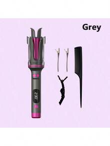 32毫米自动卷发棒（赠品：1个梳子、1个鸭嘴夹、2个夹子），智能数字显示屏，6档温度设置，适合各种发质，透明盖设计，防烫卷发棒 - 彩色 - 查看 11