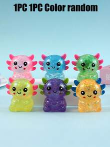 1/3/4/5pcs Shiny Crystal Salamander Squishy Toys, Soft Slow Rebound, Anti-Stress Fidget Toys, Cute Small Gadgets, Taba Squishy, Portable Travel Finger Pinching Toys, Soft & Adorable, Suitable For All Ages Including Autism, Office Workers, Students, Ideal Holiday Gifts, Small Cute Fun Gifts - 彩色 - 查看 46