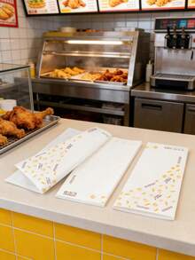 29.5cm X 28cm Disposable Hamburger Grease-Proof Paper Liner, Coated Paper For Fries, Fried Chicken Packaging - View 6