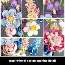 Colorful Artificial Flower Building Blocks, Romantic Valentine's Day & Mother's Day Gift, Home Decor Handicraft, Compatible With Mainstream Brands - Multicolor - View 6