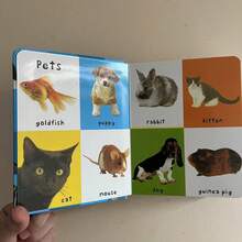 Lachilly First 100 Animals Board Book - English Early Learning Educational Picture Book Suitable For Children, Educational Vocabulary And Animal Recognition Book Suitable For Preschoolers And Toddlers Enlightenment Learning - Multicolor - View 6