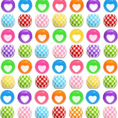 60pcs Colorful Horse Shaped Hair Beads Decoration, Suitable For Braiding Hair, Multi-Style Hair Accessory Making Kit