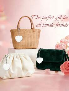 1 pieza Luz de bolso con forma de pata de gato y corazón, lámpara táctil USB recargable mini portátil para cartera/bolso, regalo para mujer, mini linterna decorativa de ambiente, mejor regalo - Multicolor - Ver 16