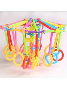 200pcs Magic Connecting Rod Building Set, STEM Construction Toy, DIY Interlocking Building Blocks, Educational Puzzle Toy For Kids, Logic Training Learning Toy, Classroom Reward, Party Favor, Birthday Gift, Christmas Gift - Multicolor - View 9