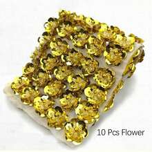 EDCUEBE7 10/100 Stück bunte 3D Pailletten Blumen Applikation, plastisch bestickte perlenbesetzte Applikation zum Aufnähen auf Kleidung, Haarclips, Taschen, Hochzeitskleider, Schuhe, DIY Basteleien - Mehrfarbig - Übersicht 8