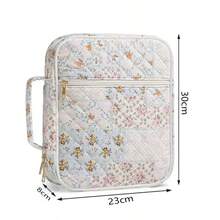 Fabric Bible Cover For Women, Durable Carrying Book Case Church Bag For Biblical Accessories With Handle And Zippered Pocket Backpack, Stationery, Storage, Handbag - Beige - View 10