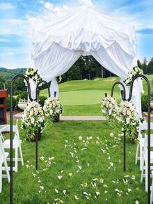 Professional Anti-Rust Shepherd's Hook, Reinforced Steel Structure For Excellent Stability, Suitable For Party Decor And Yard Management. High-End Anti-Rust Shepherd's Hook For Hanging Flower Balls And Solar Lights. High Load-Bearing Anti-Rust Shepherd's Hook, Applicable For Outdoor Decoration In Grassland, Farm, Garden, Home, Plant Rack, Etc. - A - View 5
