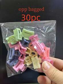 1/6/10/20/30 个各种方形哑光发夹，2 厘米镂空可爱发饰。 - 均碼 - 查看 12