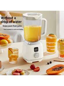 1pc 600ml Retro Portable Electric Blender, Personal Juicer For Smoothies And Shakes, Compact Fruit Mixer With LED Display, Mini Food Processor For Travel, Office, Gym, Healthy Living Essential - 600ML - View 3