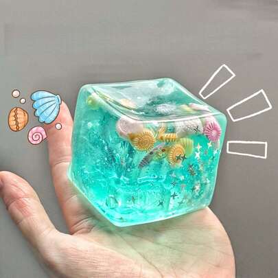2pcs New Malt Texture Star Island Cube 3D Cartoon Squeeze Toy, Teenager Pressure Relief Tool, Soft Elastic Stress Relief Toy, High Quality Therapy Relief Toy, Birthday/Holiday Gift