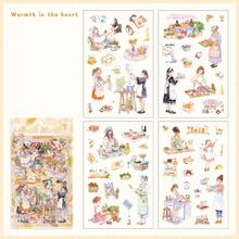 1 Sheet Funny Time Collection Series Character Pattern Stickers, Scrapbooking Material DIY Stickers For Children Funny Stickers Kindle Scrapbook Supplies Laptop Sticker - Multicolor - View 12