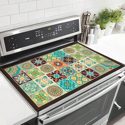 1 tấm lót thấm nước chén đĩa, thiết kế hoa văn cổ điển nhiều màu sắc, thấm hút cao, thích hợp dùng làm tấm lót máy pha cà phê và bảo vệ mặt bếp kính, thảm thoát nước đa năng, quà tặng gia đình.