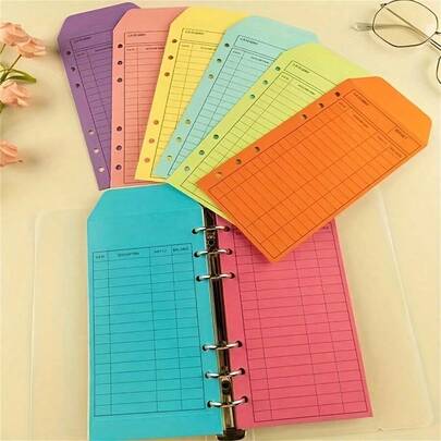 12/24pcs 12-Color Envelope Set, Budget Envelopes, Cash Envelopes PP File Folder, Monthly Tracking Weekly Budget Planner, Budget Cash Envelope Stickers, Savings Sinking Fund Expenses, Back To School