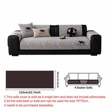 SANMOSPIN 1pc Luxury Chenille Sofa Cushion, Suitable For All Seasons, Minimalist Modern Style, Machine Washable, Pet-Friendly, Fits 1/2/3/4 Seater Sofa, Bedroom, Living Room Decor - Dark Grey - View 14