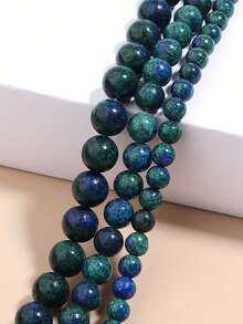 1 brin de perles de pierre précieuse agate de turquoise de phénix naturel de 6/8/10 mm rondes, convient pour la fabrication de bijoux, bracelets et colliers DIY - Multicolore - Voir 1