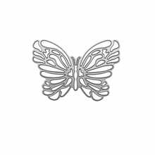 Troqueles de corte de metal con marco de mariposa y encaje, set de manualidades para tarjetas, papel de estampado, troquelado, herramientas de scrapbooking, plantilla, bolsa de almacenamiento y suministros relacionados - blanco plateado - Ver 7