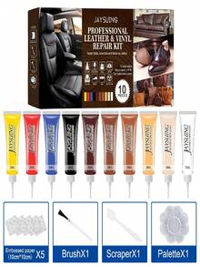 JAYSUING Leather Repair Kit Color Restorer Paste For Car Seats Sofa Couch Bags Shoes Wallets Scratches Cracks Peeling Fading Instantly Restores Original Color Hides Scuffs Damage Easy Apply Multi Surface Use Home Auto Leather Repair Kit,Leather Color Restorer - Multiple Forms - View 12