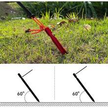 8pcs Aluminum Tent Stakes With Reflective Rope, Lightweight Outdoor Camping Pegs Suitable For Gardening, Camping, Hiking - Multicolor - View 8
