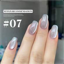 MISS MIANEL 12毫升/瓶黑色指甲油,8色月光猫眼凝胶指甲油,2026新款美白粉蓝果冻指甲油,适用于法式美甲和脚趾甲,紫色绿色可爱美甲,适合美甲沙龙和DIY - 彩色 - 查看 11