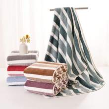 Bộ khăn tắm cao cấp 8 món bằng polyester [4 khăn mặt + 2 khăn tay + 2 khăn tắm], với họa tiết bầu trời sao và thiết kế sọc AB. Thấm hút cao, nhanh khô, với chất liệu mịn, mềm mại và nhẹ nhàng trên da. - Nhiều màu - Xem 11