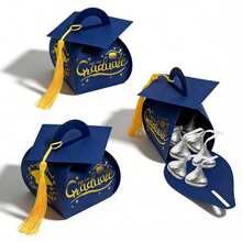 40pcs/20pcs/10pcs Graduation Cap Gift Boxes, Graduation Party Favors Candy Boxes With Tassels, Desktop Decor For 2026 Graduates - Multicolor - View 9
